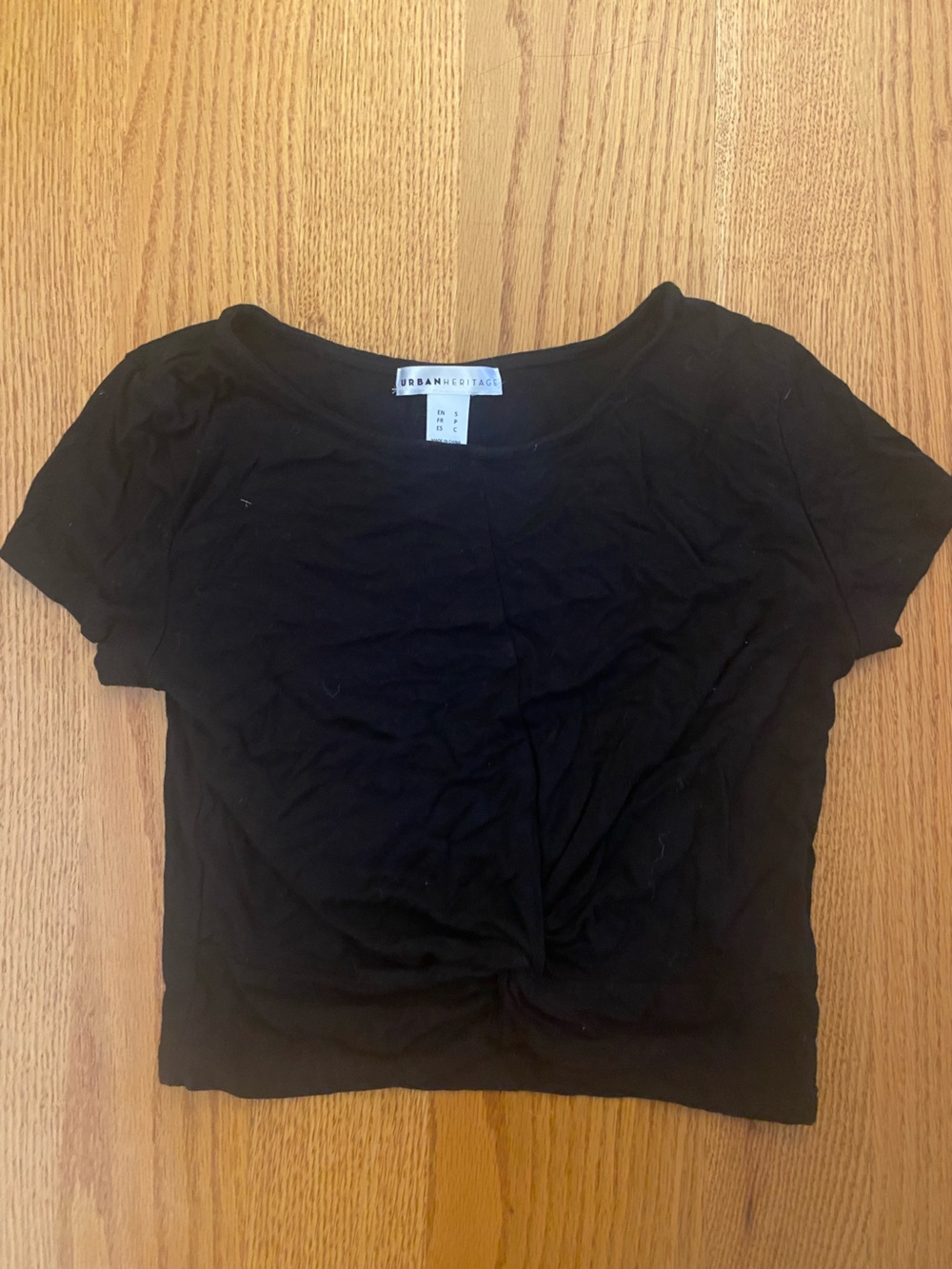 Urban Heritage Black Short Sleeve Crew Tee